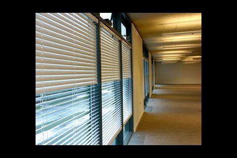 The lower and upper sections of some blinds can be rotated independently, allowing in daylight but cutting glare for users